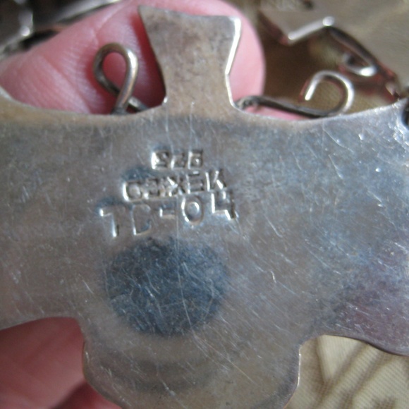 Sterling Silver Grape Necklace. Ear. Bracelet set - Picture 3 of 7